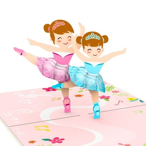  Ballerina Girls Pop Up Card 