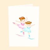  Ballerina Girls Pop Up Card 
