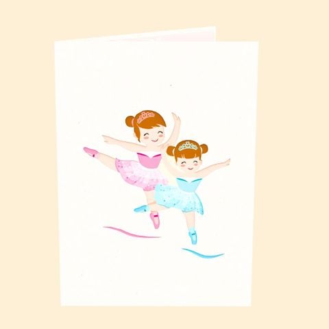  Ballerina Girls Pop Up Card 