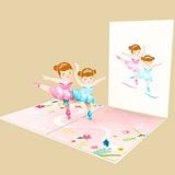  Ballerina Girls Pop Up Card 