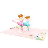  Ballerina Girls Pop Up Card 