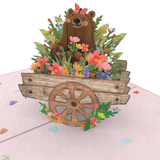  Bear & Flowers Pop Up Card 