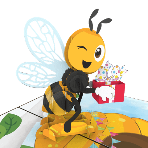  Bee Birthday Pop Up Card 