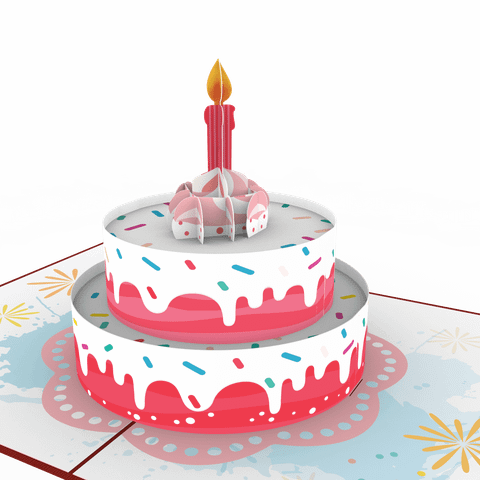  Birthday Cake Pop Up Card 