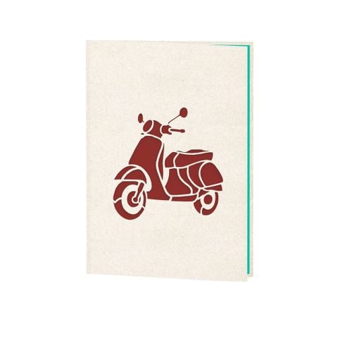  Charming Vespa Pop Up Card 