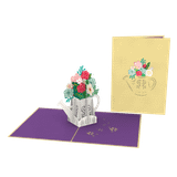  Colorful Flowers Pop Up Card 