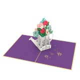  Colorful Flowers Pop Up Card 