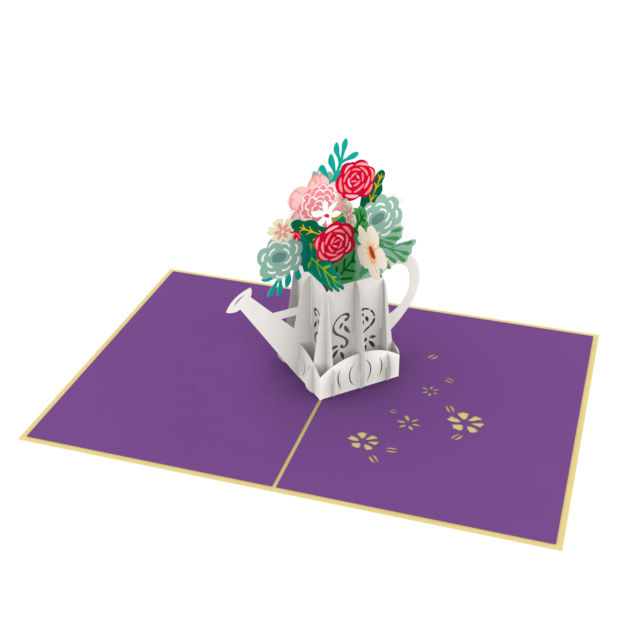  Colorful Flowers Pop Up Card 