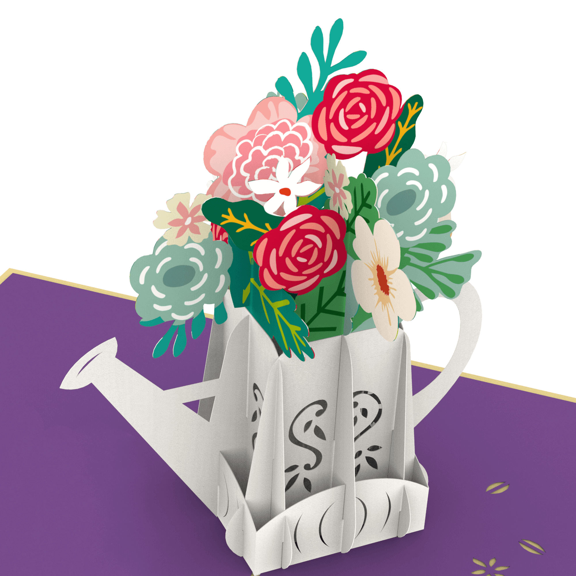  Colorful Flowers Pop Up Card 