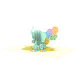  Elephant Pop Up Card 