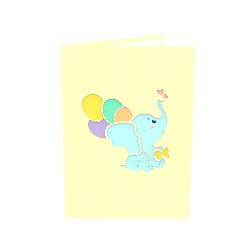  Elephant Pop Up Card 