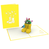 Flower Shoes Pop Up Card 