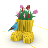  Flower Shoes Pop Up Card 