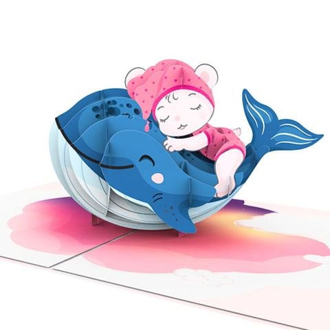  Happy Whale Pop Up Card 