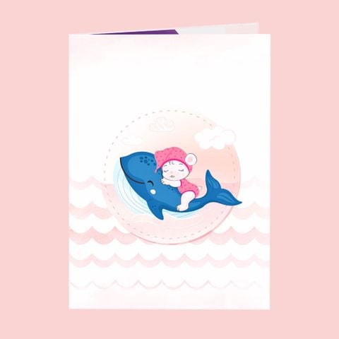  Happy Whale Pop Up Card 