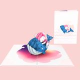 Happy Whale Pop Up Card 