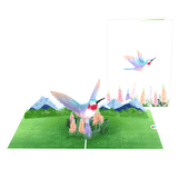  Hummingbird Lupine Pop Up Card 