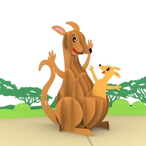  Mother Kangaroo Pop Up Card 