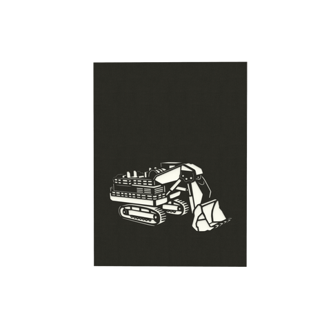  Excavator Pop Up Card 