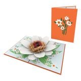  Profusion White Zinnia Pop Up Card 