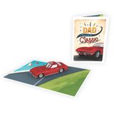  Red Classic Car Pop Up Card 