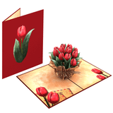  Red Tullips Pop Up Card 