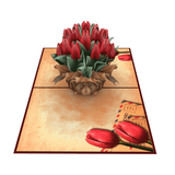  Red Tullips Pop Up Card 