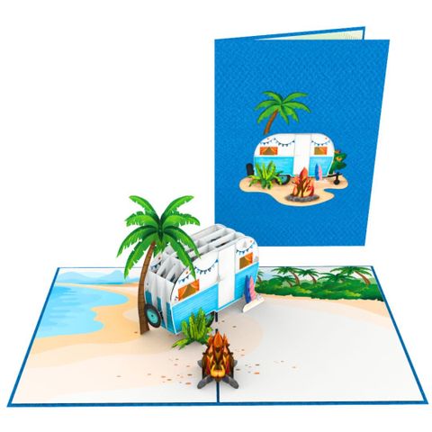  Retro Camper Pop Up Card 