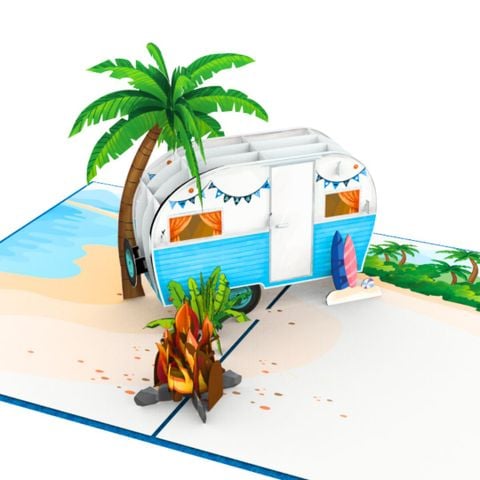  Retro Camper Pop Up Card 