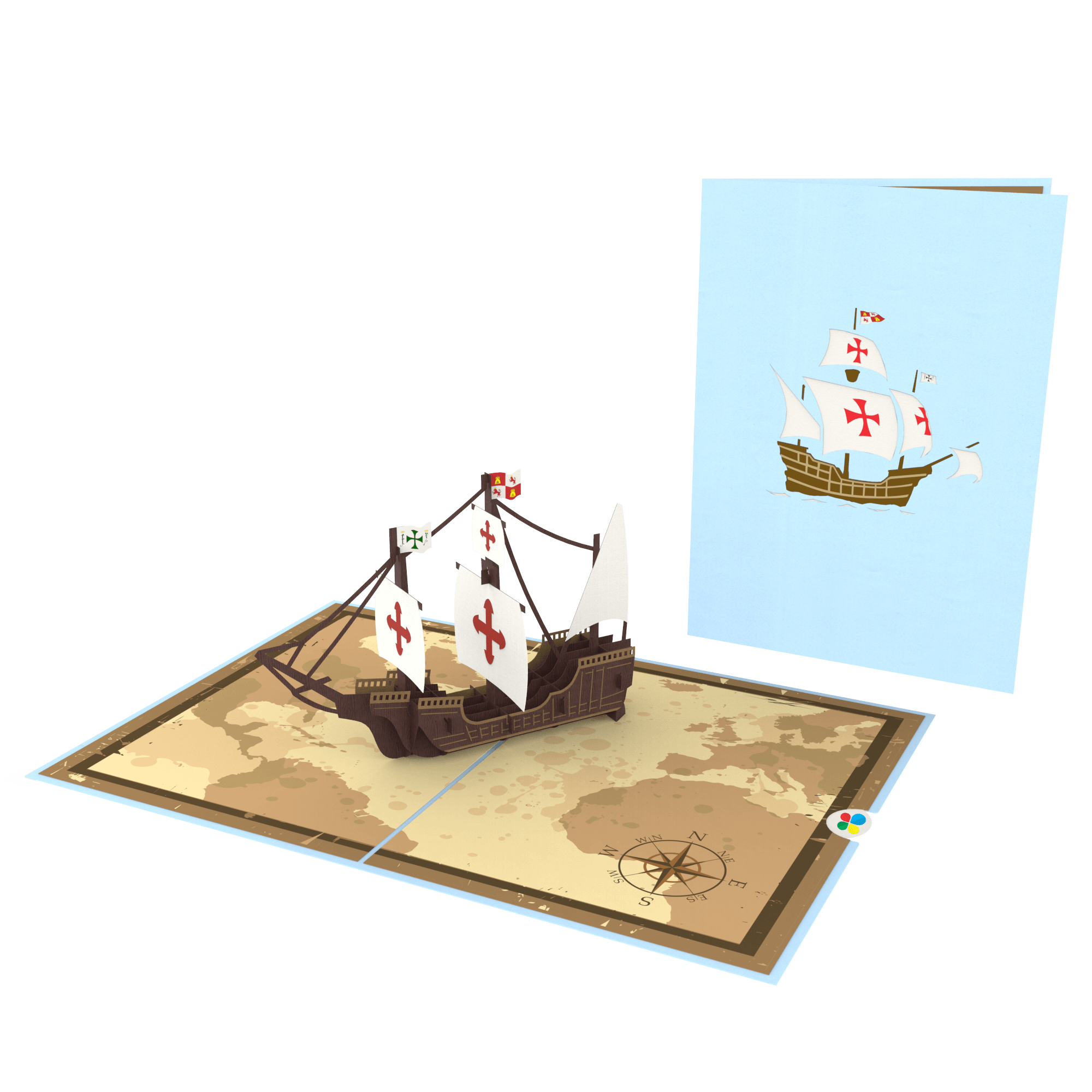  Santa Maria Ship Pop Up Card 
