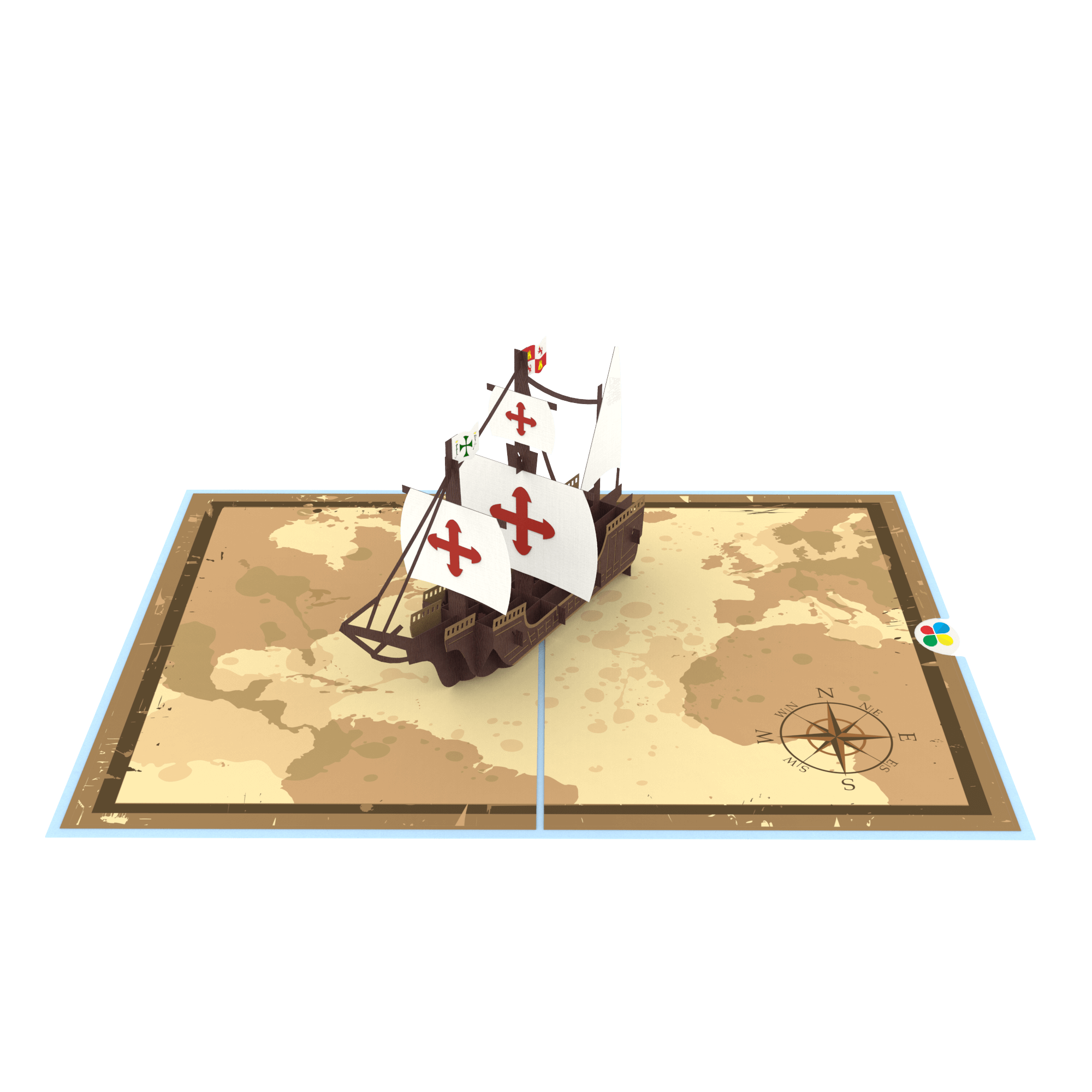  Santa Maria Ship Pop Up Card 