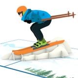  Skiing Pop Up Card 