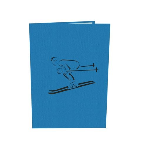  Skiing Pop Up Card 