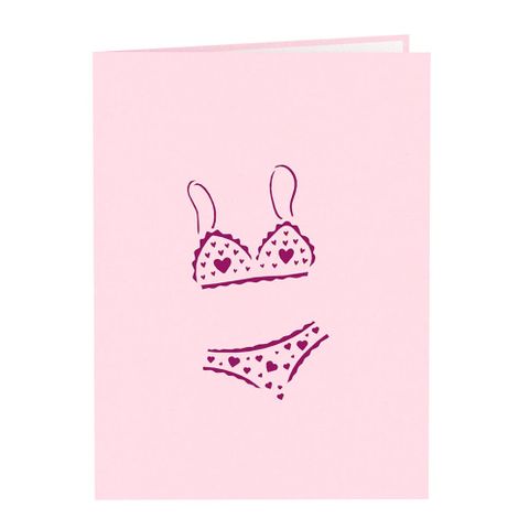  Romantic Lingerie Pop Up Card 