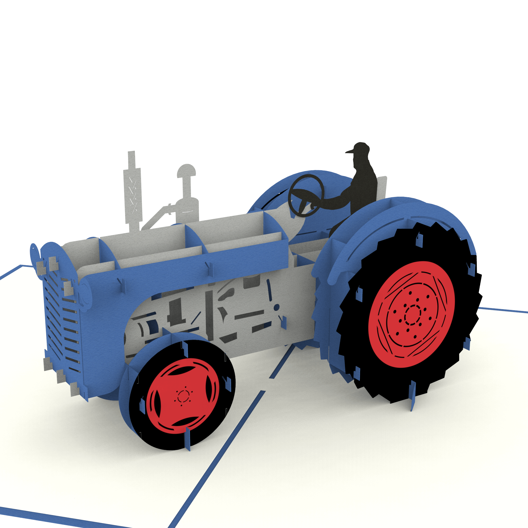  Vintage Tractor Pop Up Card 