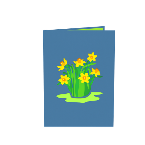  Yellow Daffodil Pop Up Card 