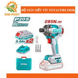 MÁY SIẾT VÍT TOTAL TIRLI2028 – 285NM | COMBO 2 PIN + 1 SẠC + HỘP NHỰA 
