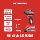  Bộ Máy siết vít dùng pin 20v SFunpro S20M230A 