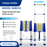  Thang Nhôm Rút Đơn Sumika SKB510 – Đai Xanh Chính Hãng, Chiều Cao 5.1m 