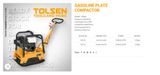  Máy Đầm Tấm Chạy Xăng Tolsen 86110 – Công suất 4.0 kW 
