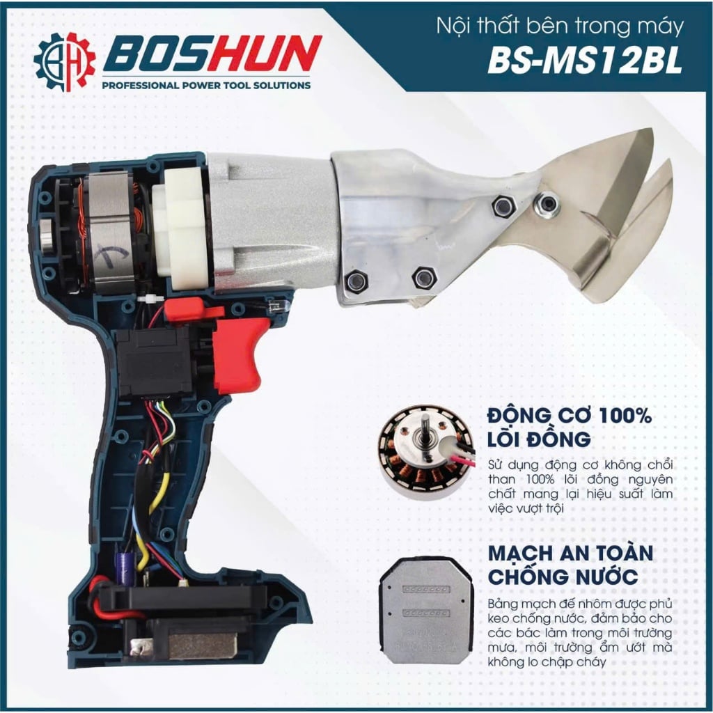  Máy cắt tôn Boshun BS-MS12BL da năng Xoay 360° 