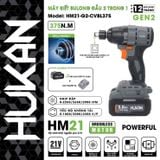 Máy siết bulong  2 trong 1 dùng pin Hukan HM21-G2-CVBL375 lực 375nm 