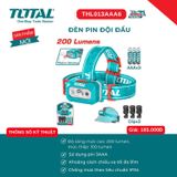  ĐÈN PIN ĐỘI ĐẦU TOTAL – SIÊU SÁNG 200 LUMENS 