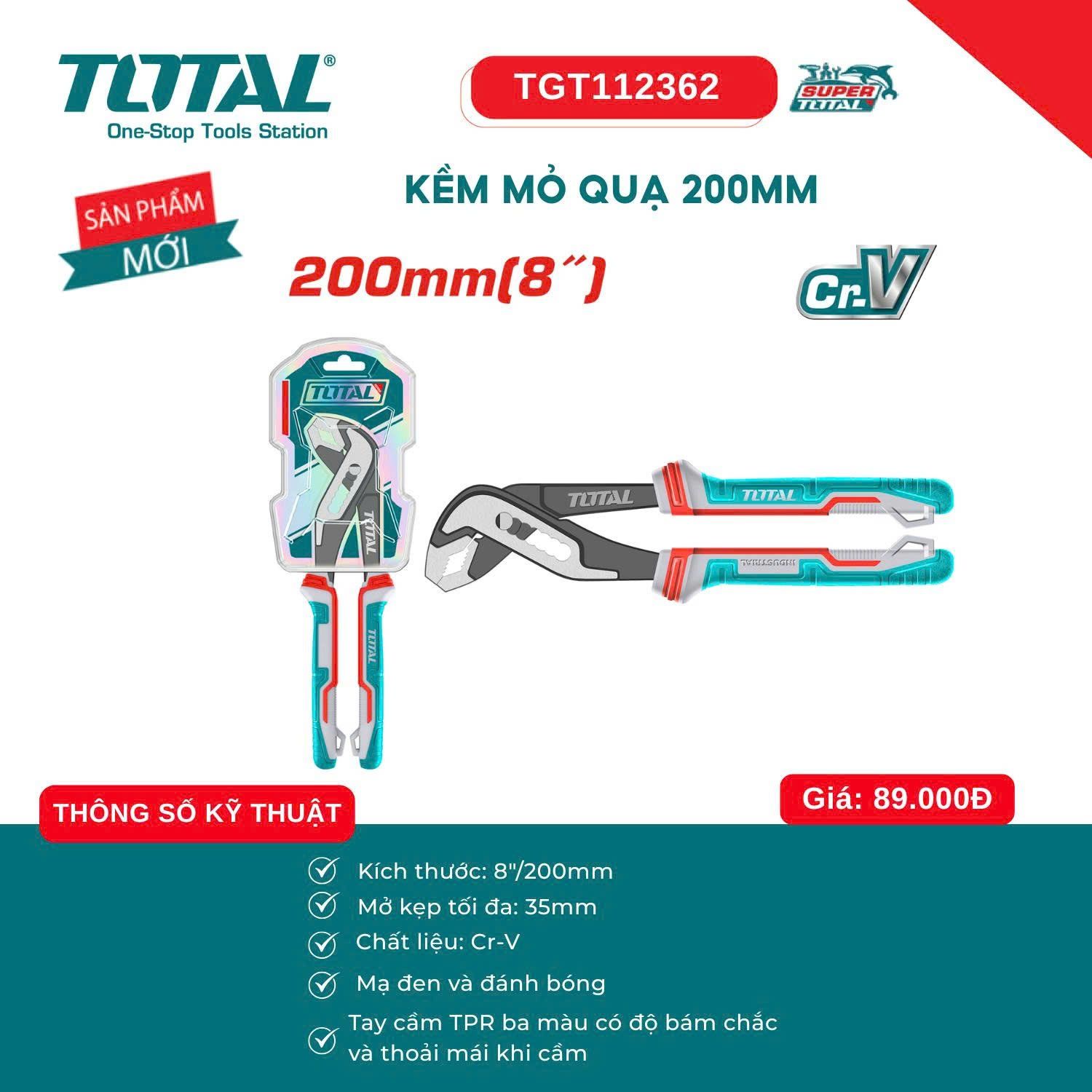  Kềm Mỏ Quạ TOTAL TGT112362 200mm 