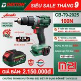  Máy khoan vặn vít Dekton CB-T9-2025 100N ( Kèm 1 pin ) 