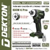  Thân  Máy chuyên vít Dekton M21‑CV268XPlus (Chưa Pin & Sạc) 