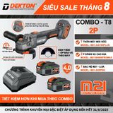  Combo máy mài góc dùng pin Dekton M21-AG100PLUS 