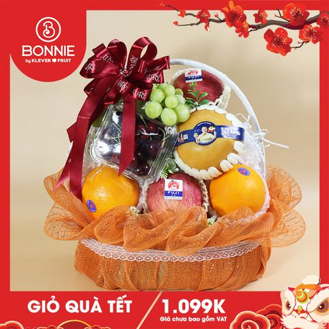 Giỏ Quà Tết Cao Cấp Tone Cam