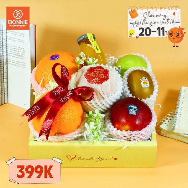 Hộp Quà Tặng 20/11 Trái Cây Mix Nước Ép
