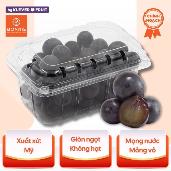 Nho Đen Không Hạt Adora Mỹ - Nho Mỹ